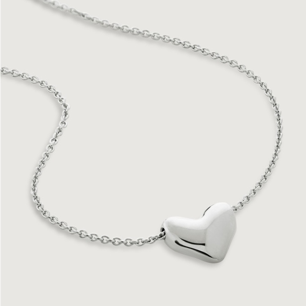 Monica Vinader Heart Chain Necklsce Sterling Silver